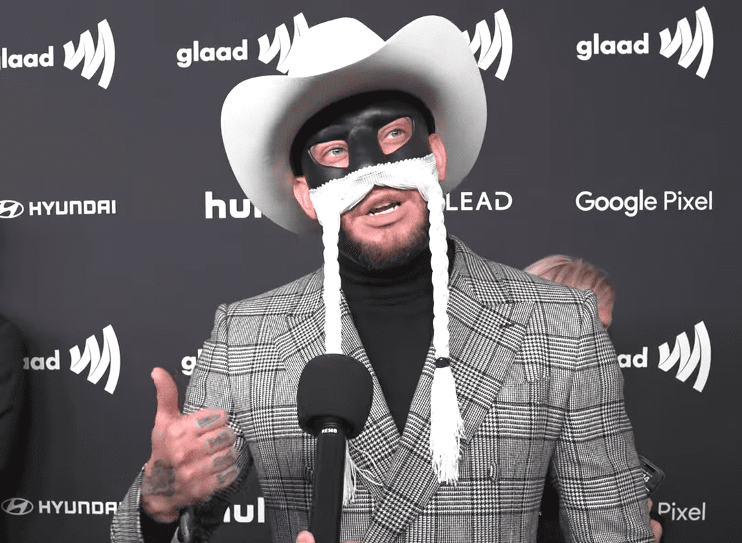 Orville Peck at the 35th GLAAD Media Awards, Screenshot of 0:15 of "Celebrities build their musical Mount Rushmore" Youtube